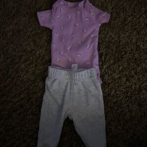 Carter's Purple and Gray Kids Matching Set